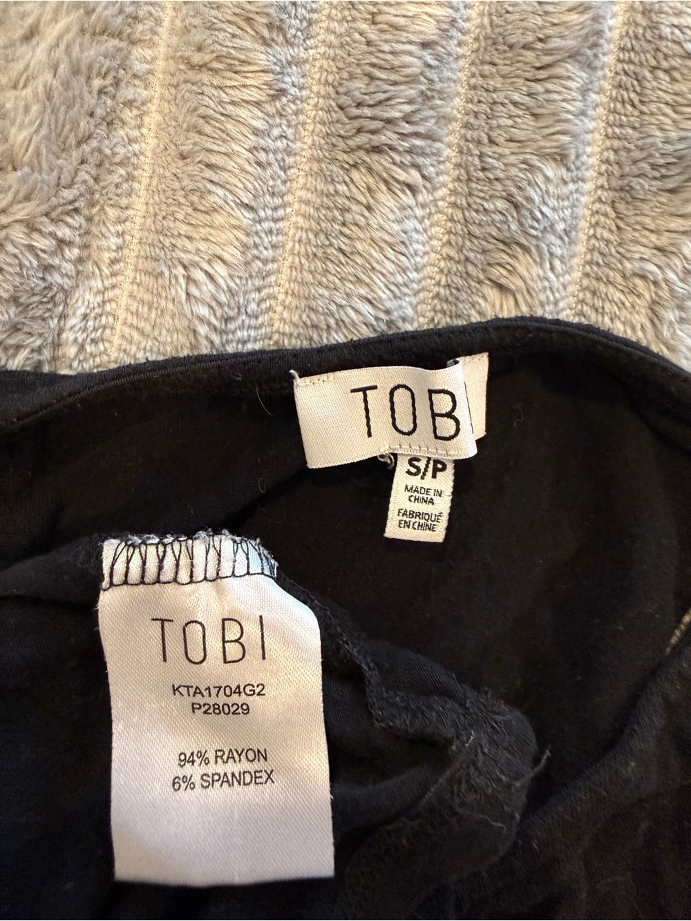 TOBI Black High Neck Muscle Racerback Tank Top Dropped Armhole Size Small - Picture 6 of 6